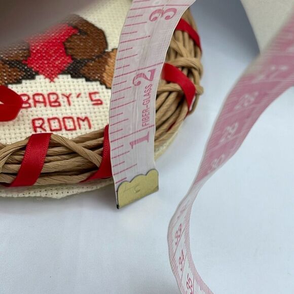 Handmade cross-stitched “ Baby’s Room” wall hanging - Picture 5 of 6